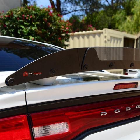 ZL1Addons Black-Clear Lexan Rear Wicker Bill 11-14 Dodge Charger